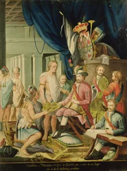 Montezuma déclare son allégeance au roi d